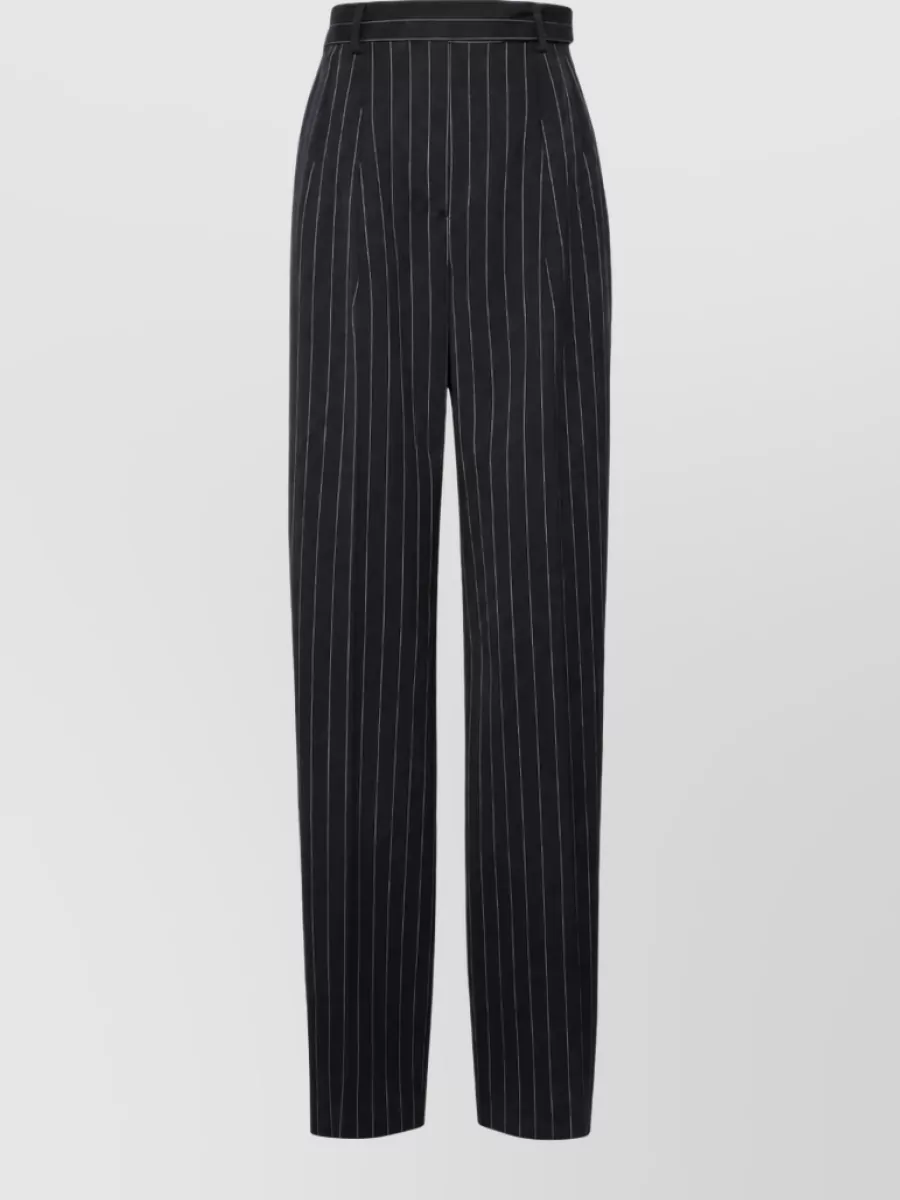 Sportmax pinstripe low-rise wide-leg virgin wool suit trousers