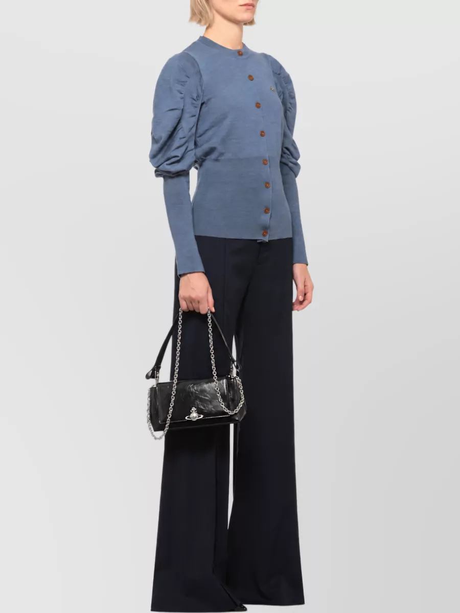 Vivienne Westwood Wool Draped Long-Sleeve Cardigan