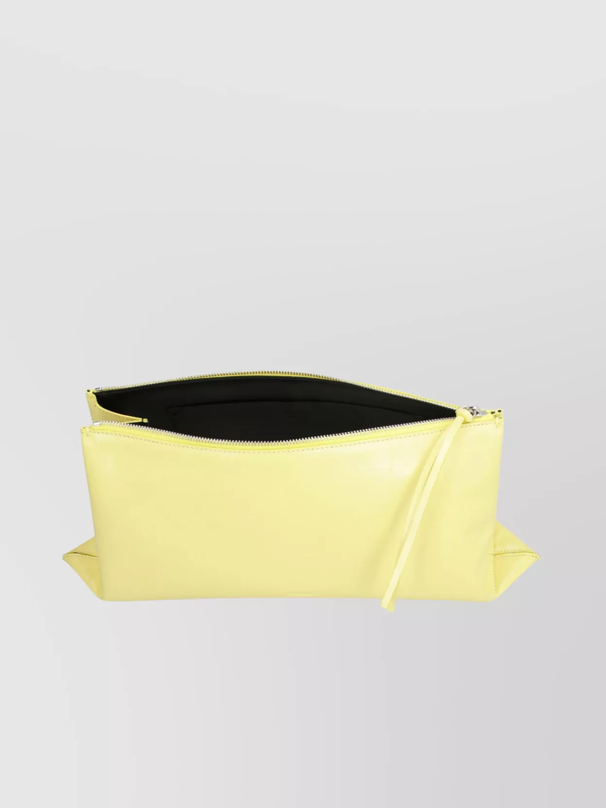 Jil Sander Leather Clutch With Gold-tone Metal Hardware