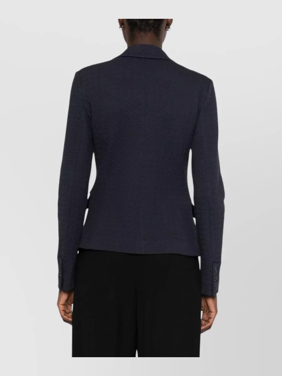 Emporio Armani Textured Single-Breasted Suit Jacket