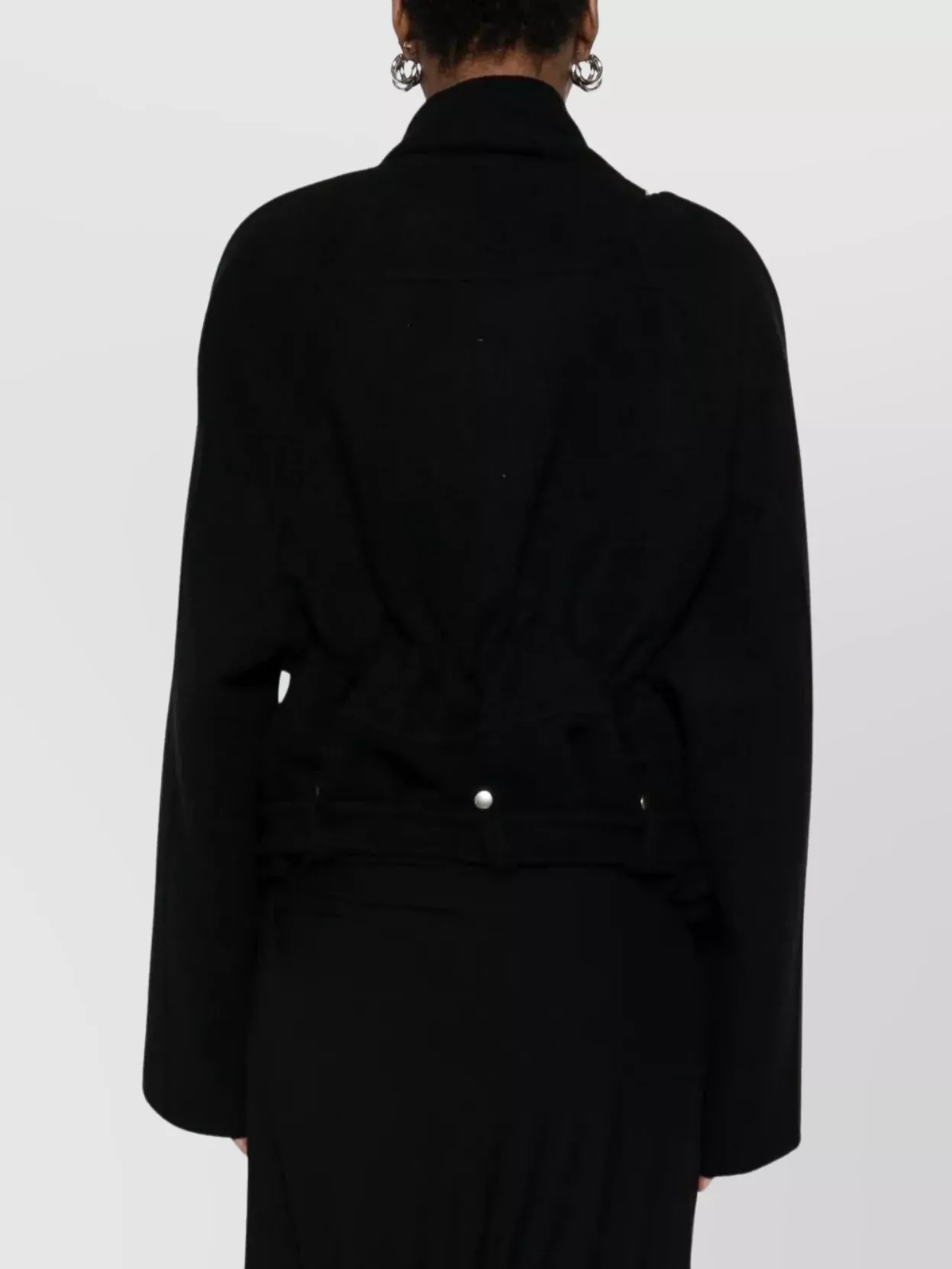 Rick Owens Cropped Flight Jacket Scarf Detail