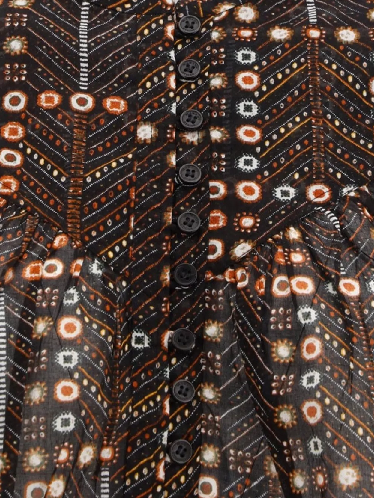 ISABEL MARANT ÉTOILE SHEER GYPSY GEOMETRIC BLOUSE