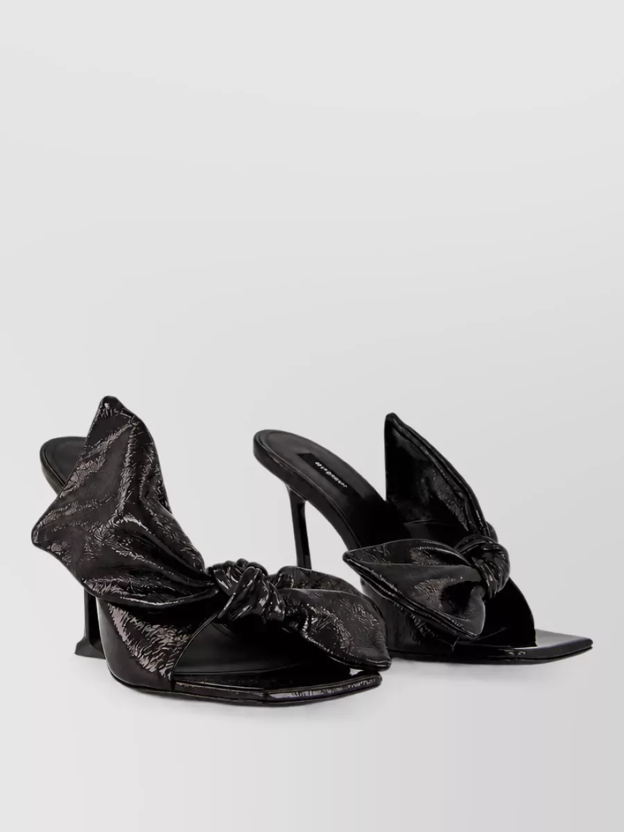 Givenchy leather boudoir bow mule sandals 95mm