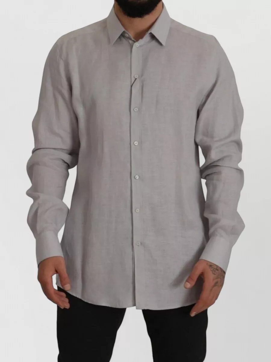 Dolce&Gabbana linen long-sleeve shirt