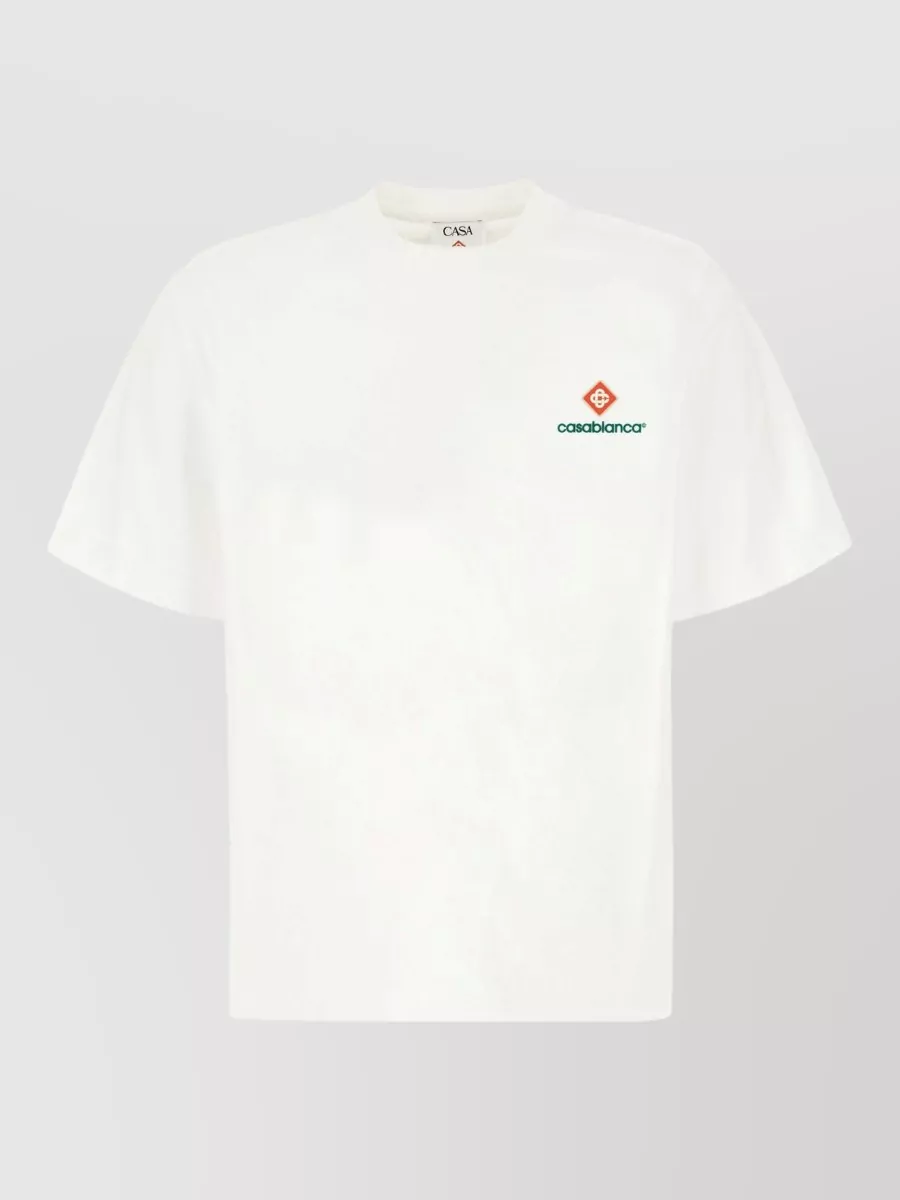 Casablanca cotton logo print short sleeve t-shirt