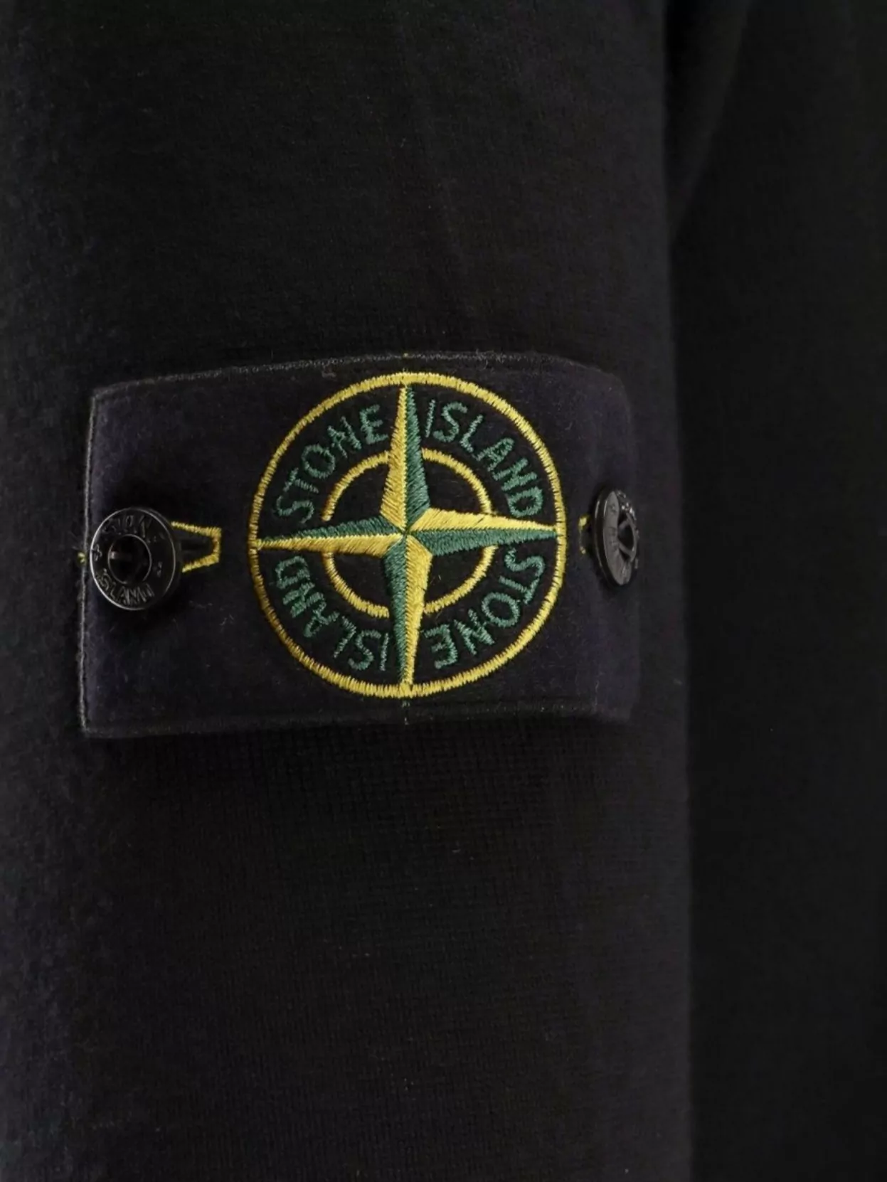 Stone Island Wool Cardigan With Ribbed Profiles And Pockets