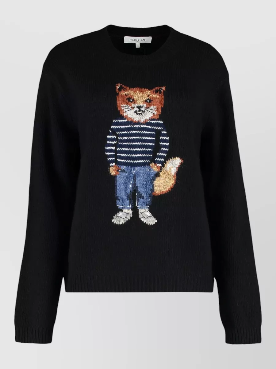 Maison Kitsuné wool crewneck sweater
