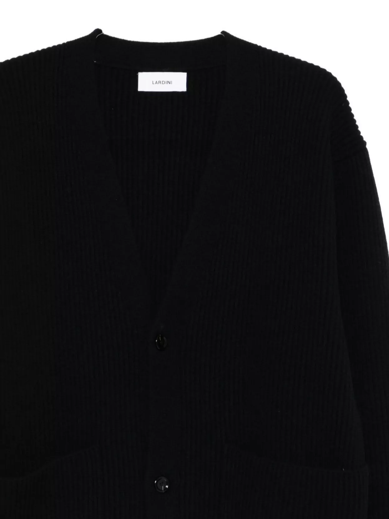 Lardini Textured Wool Cardigan Featuring Pockets