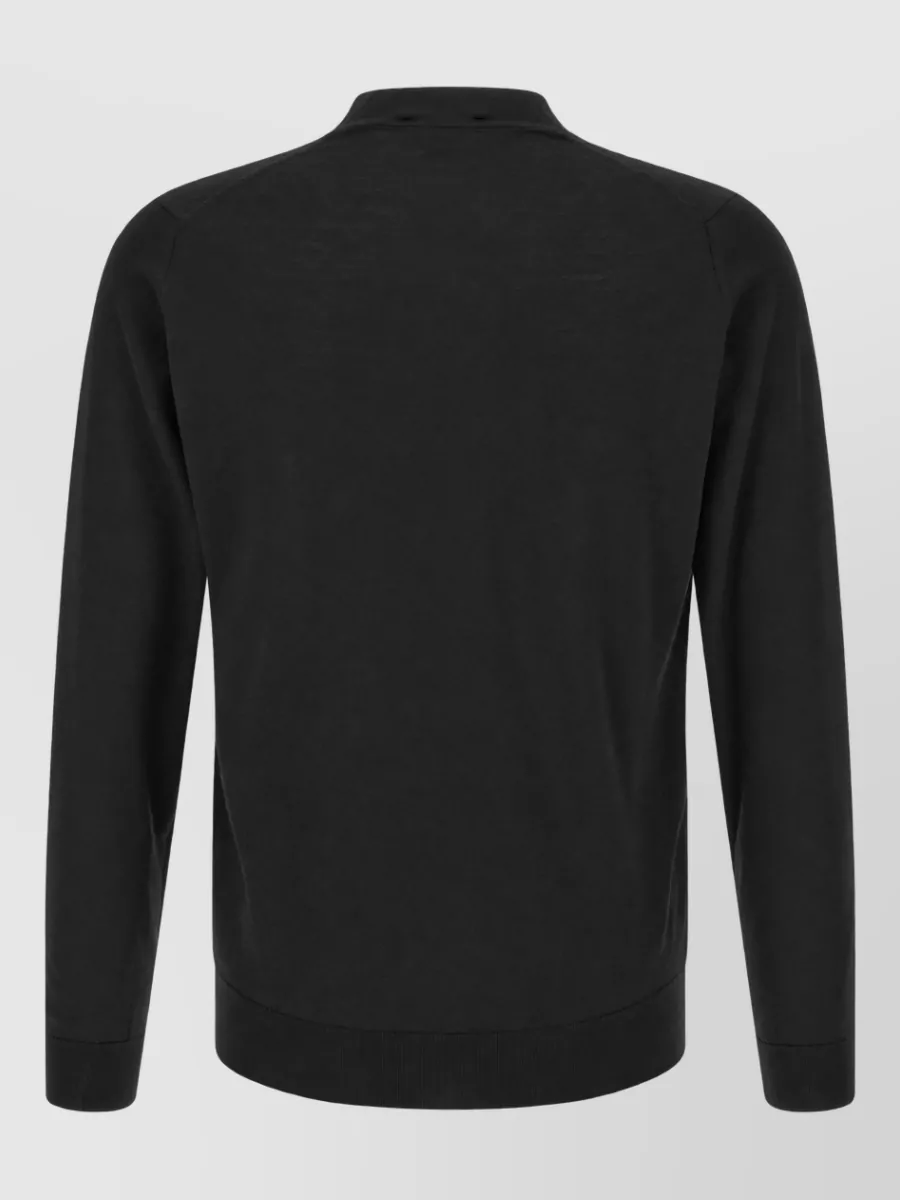 John Smedley Merino Wool V-Neck Ribbed Cardigan