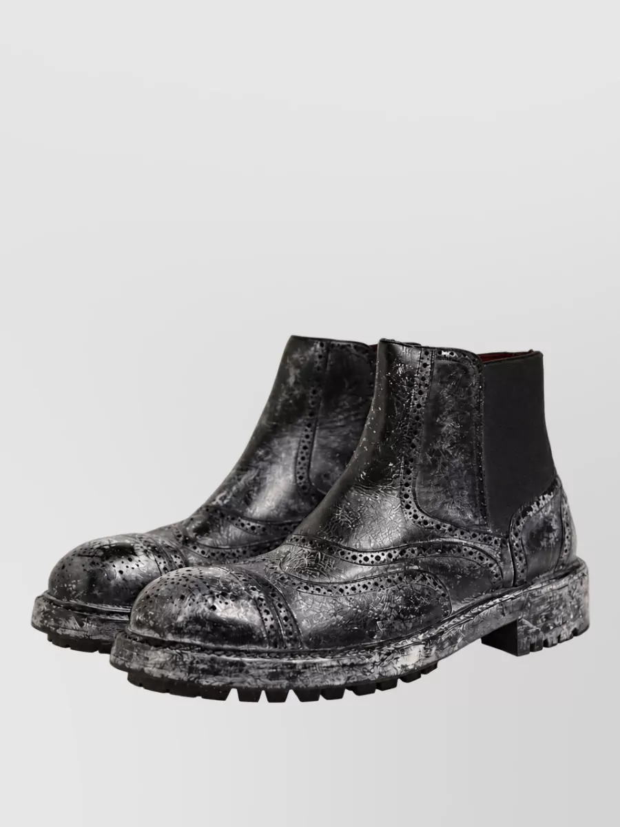 Dolce&Gabbana Leather Ankle Chelsea Boots