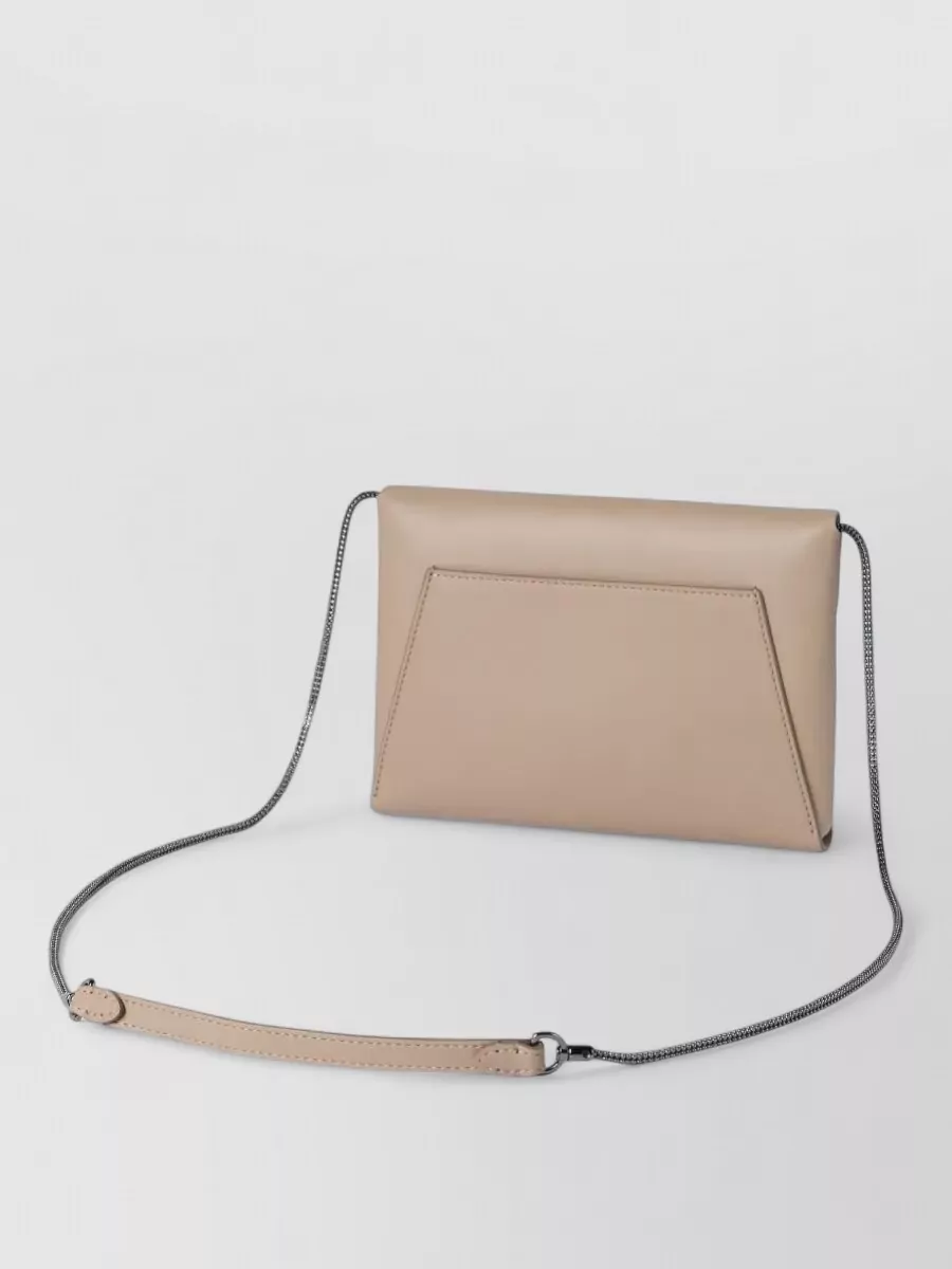 Brunello Cucinelli Envelope Clutch Bag Duo Precious Chain
