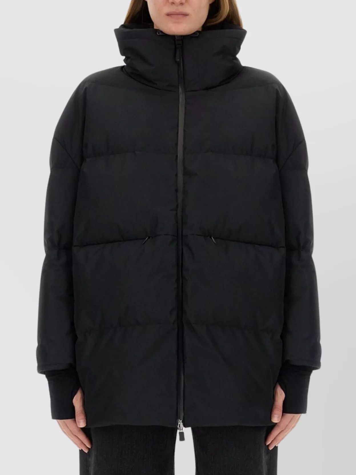 ブルゾン Herno Quilted Black Jacket With High Collar Herno Quilted padded high collar jacket | The Fashion Square