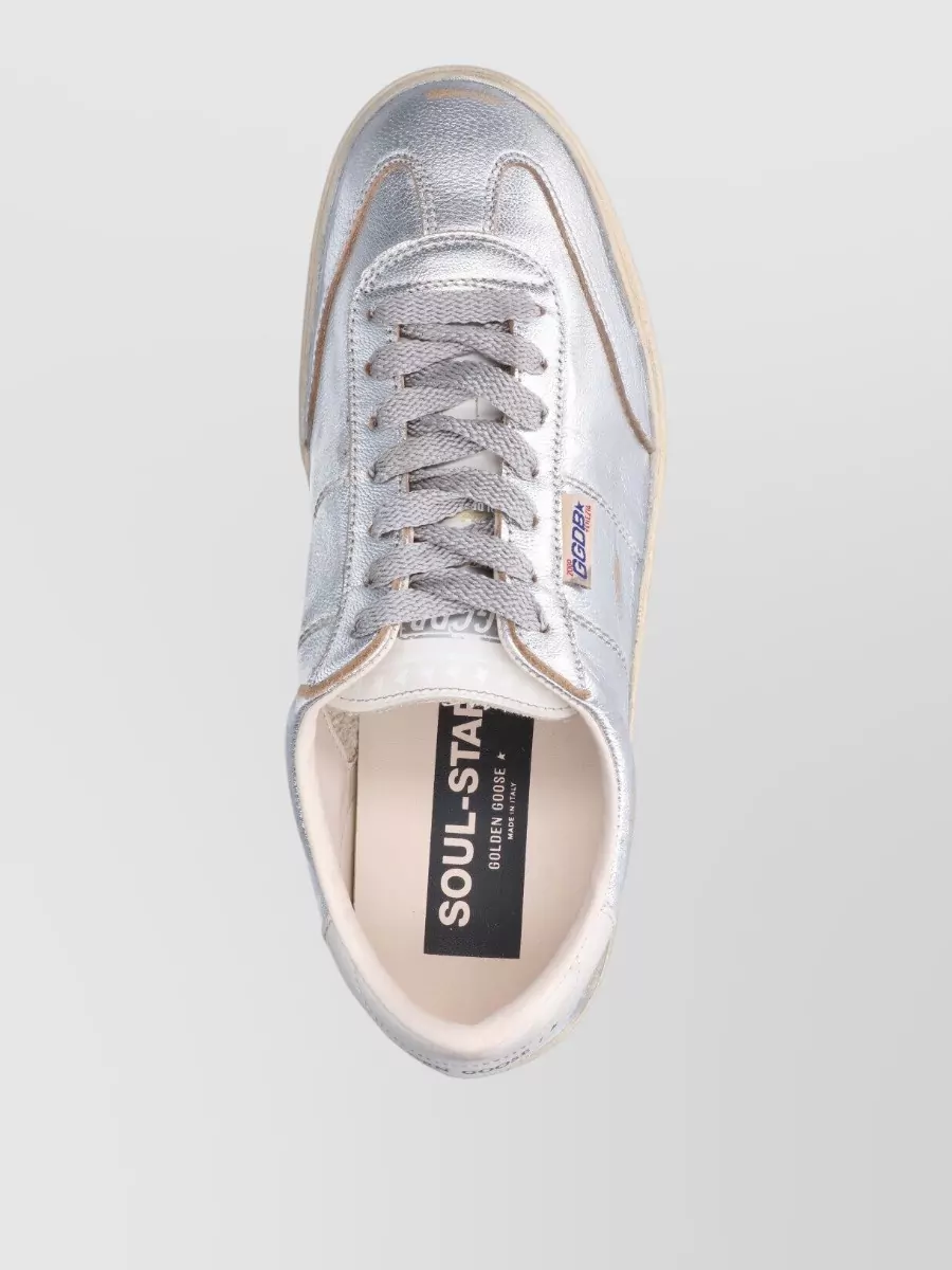 Golden Goose Leather Low Top Lace-Up Shoes