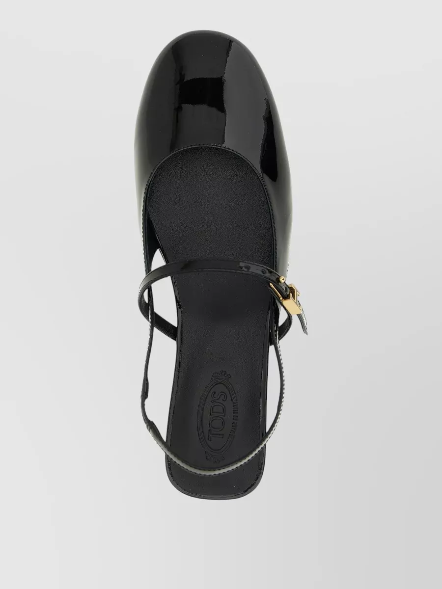 Tod's Mary Jane Patent Ballerina Flat Shoes