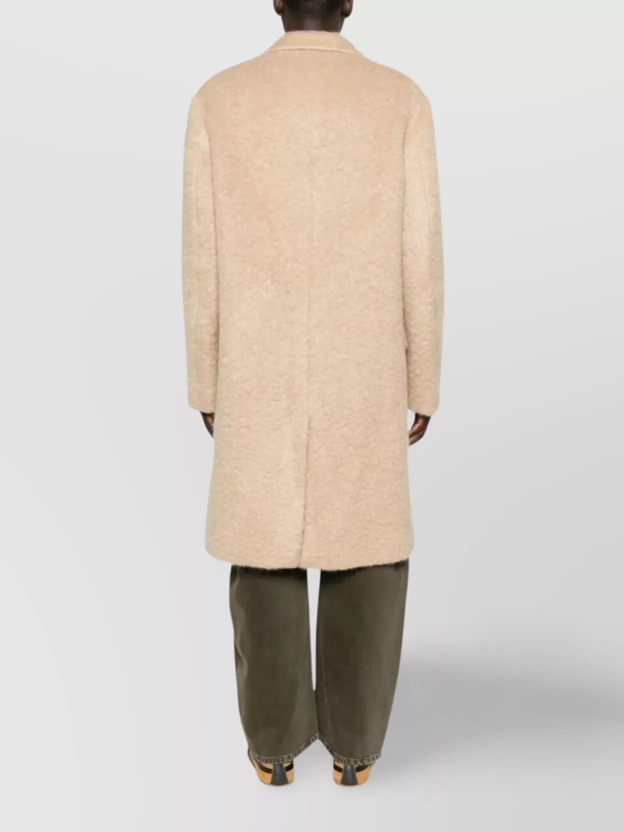 Dries Van Noten Textured Long Sleeve Coat Front Pockets