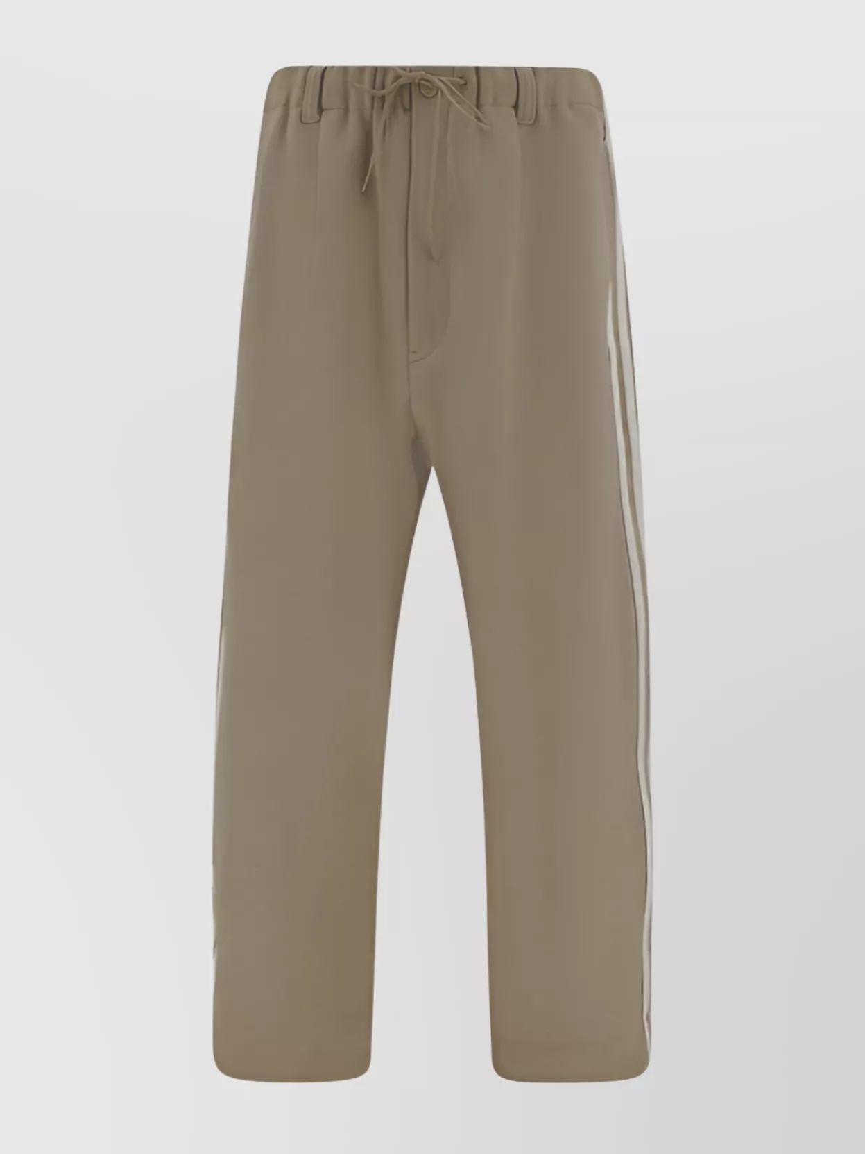 Y-3 Branded Side Panel Trousers With Waistband Loops In Brown