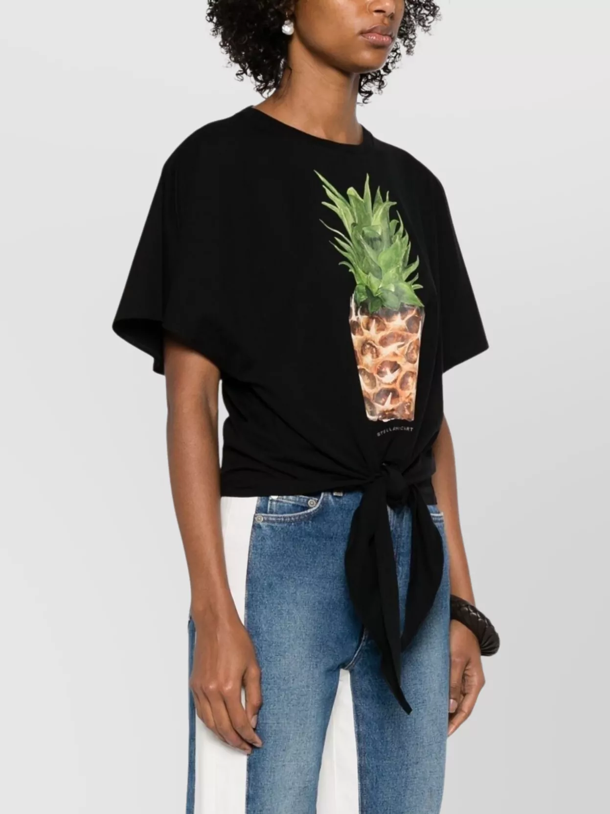 Stella Mccartney Pineapple Graphic Print Crew Neck T-Shirt