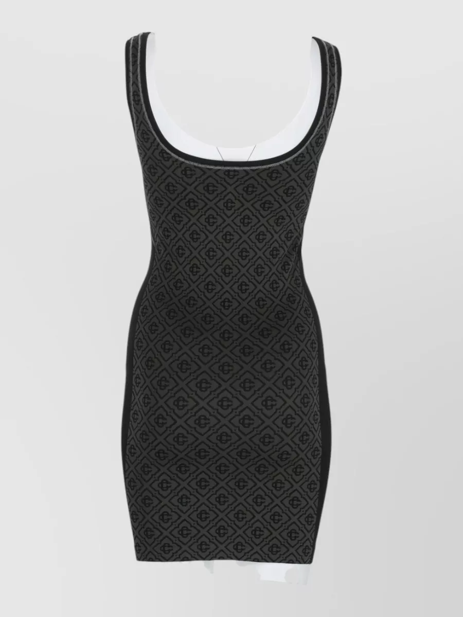 Casablanca Monogram Slim-Fit Mini Dress