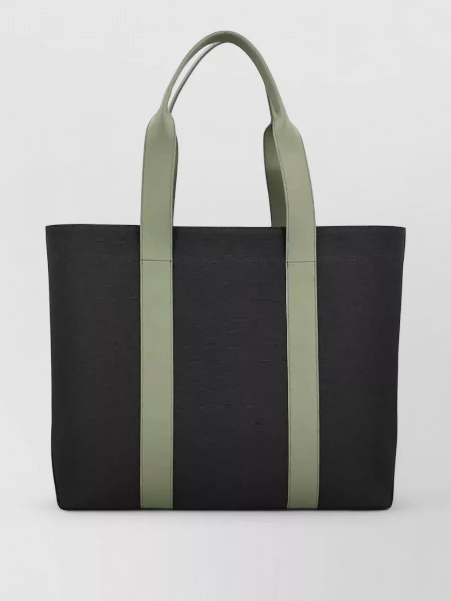 Givenchy Large Canvas Tote Bag Rectangular Handles In Black
