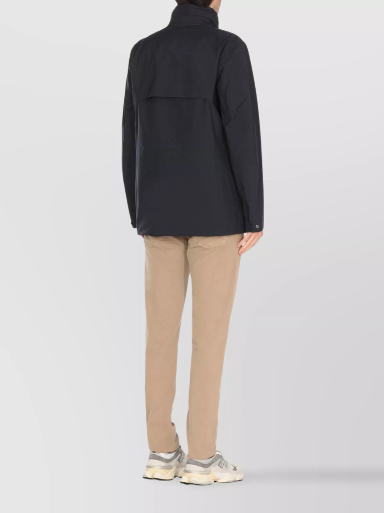 K-way Four Pocket High Collar Jacket In Blue