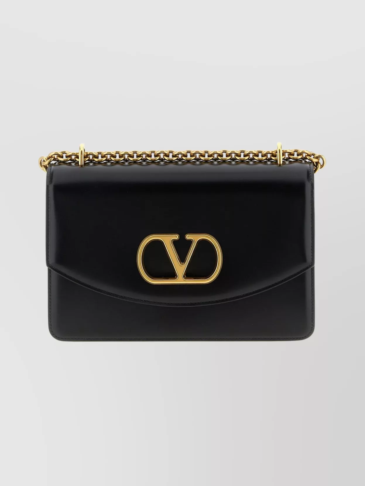 Valentino Vain Shoulder Bag Chain Strap In Black
