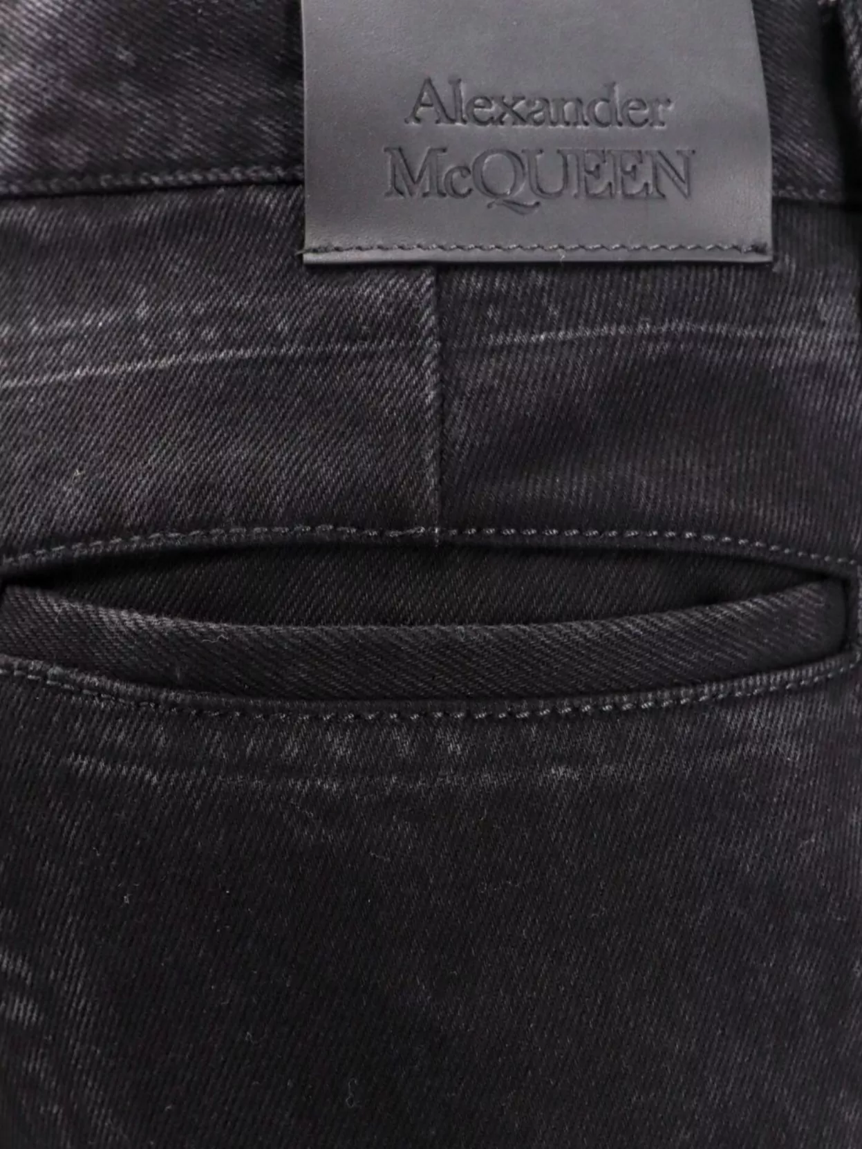 Alexander Mcqueen Denim Trousers With Front And Back Pockets