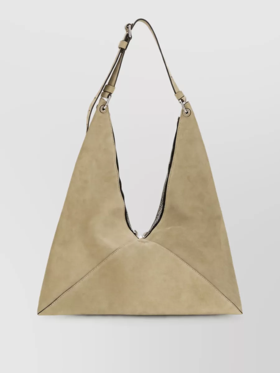 Moschino suede paneled hobo tote bag