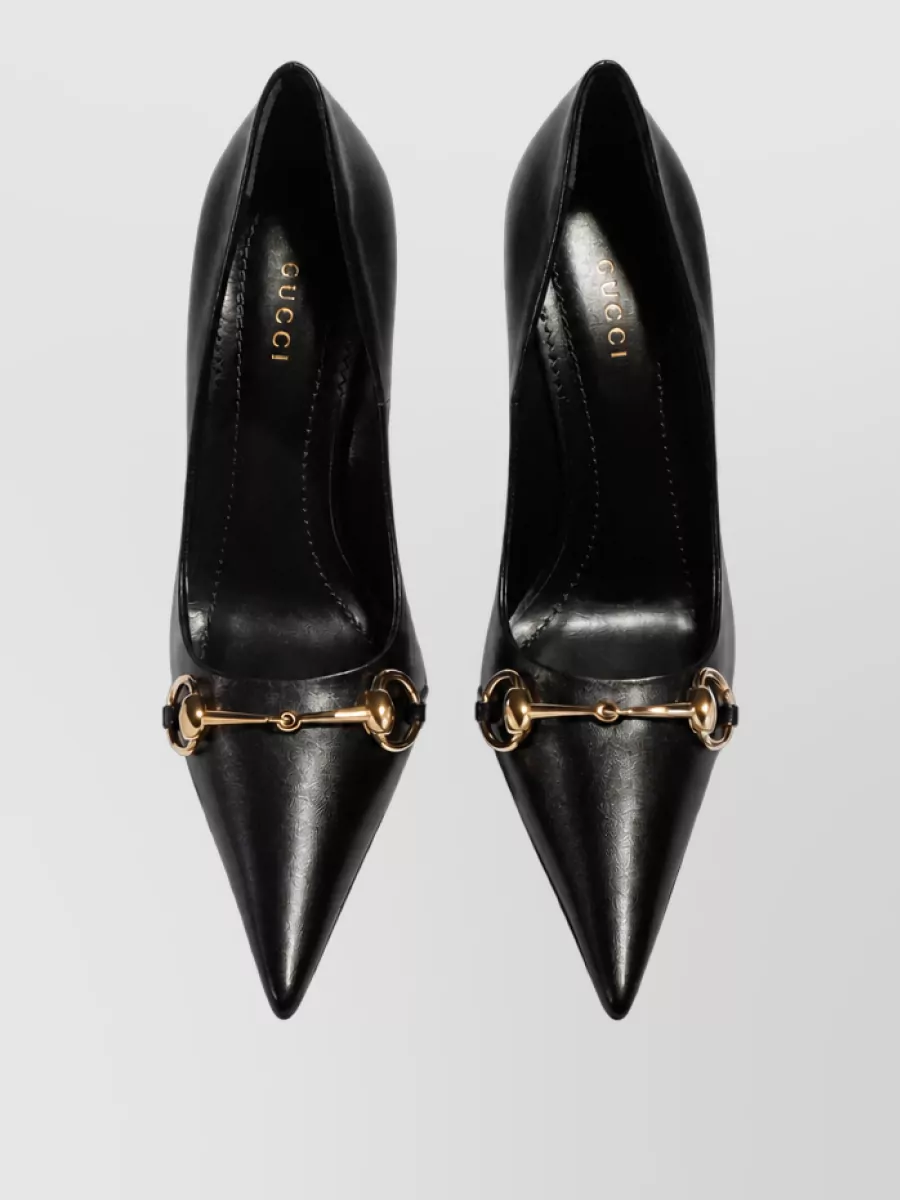 Gucci Leather Point-Toe High-Heel Pumps