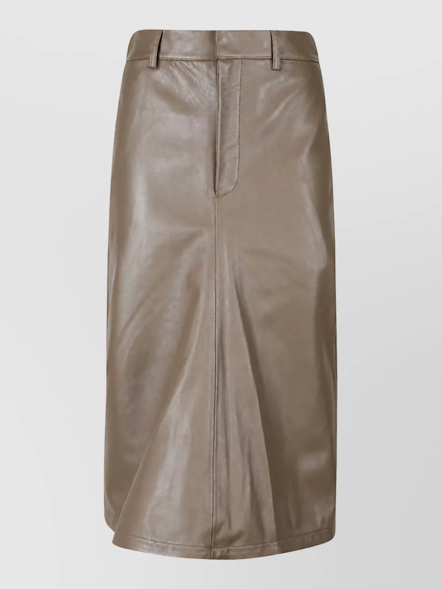 Victoria Beckham leather a-line skirt