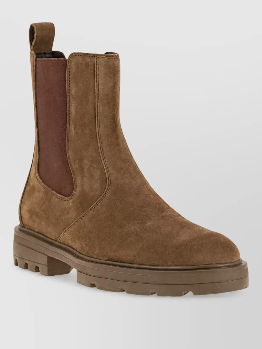 Hogan Suede Leather Chelsea Boots