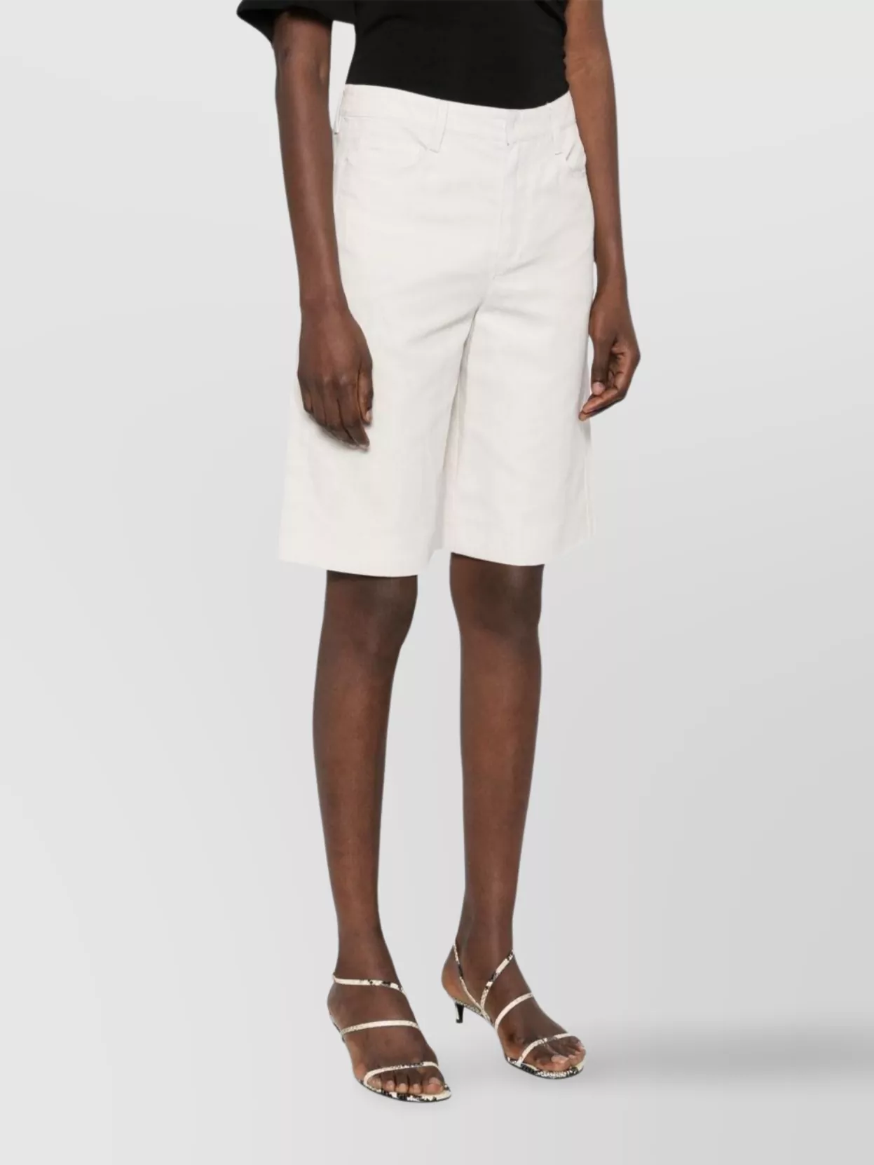 Shop 's Max Mara Bermuda Shorts In Linen And Cotton Blend