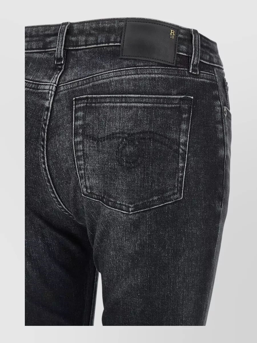 R13 Denim Mid-Rise Slim-Fit Jeans