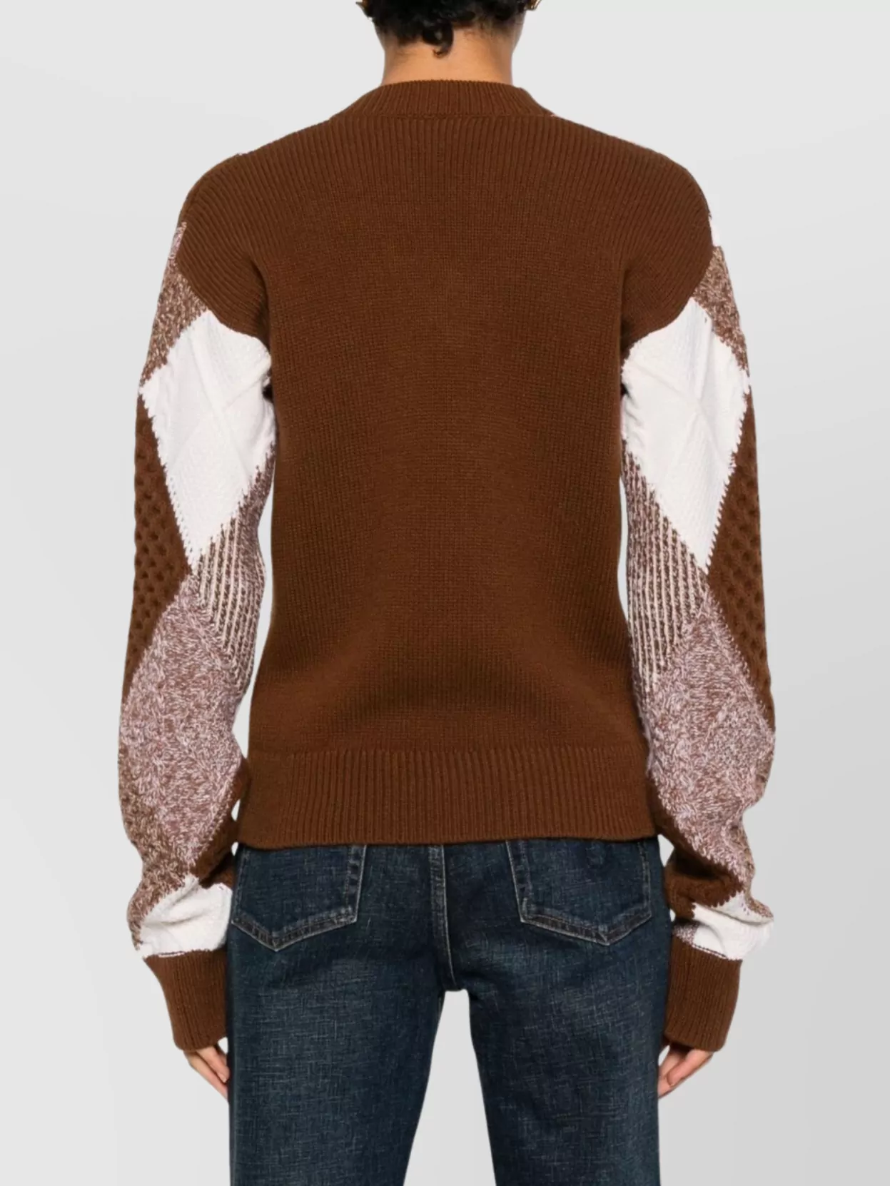 Stella Mccartney V-Neck Argyle Knit Long Sleeve Jumper