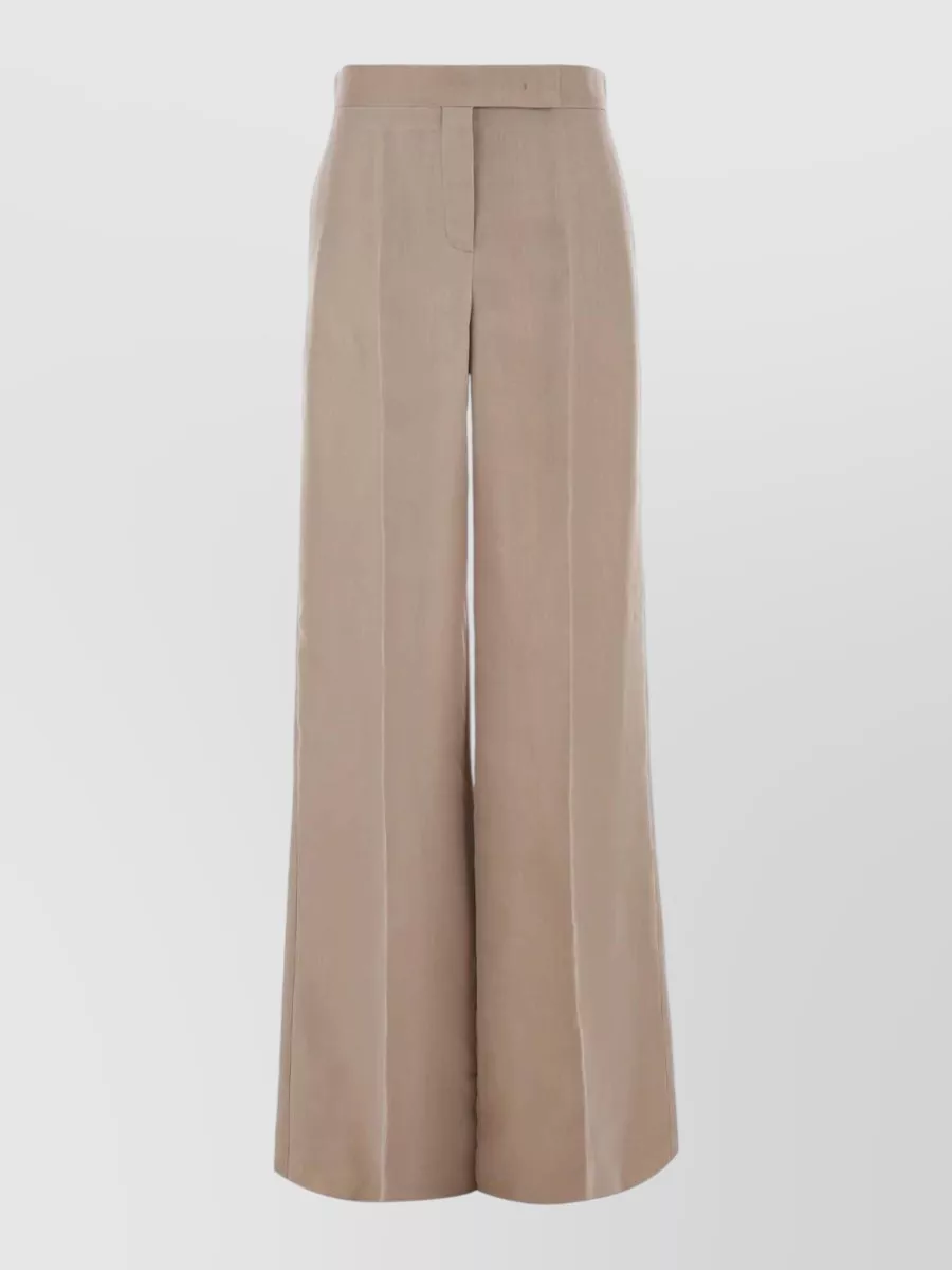 Max Mara silk high-rise wide-leg trousers