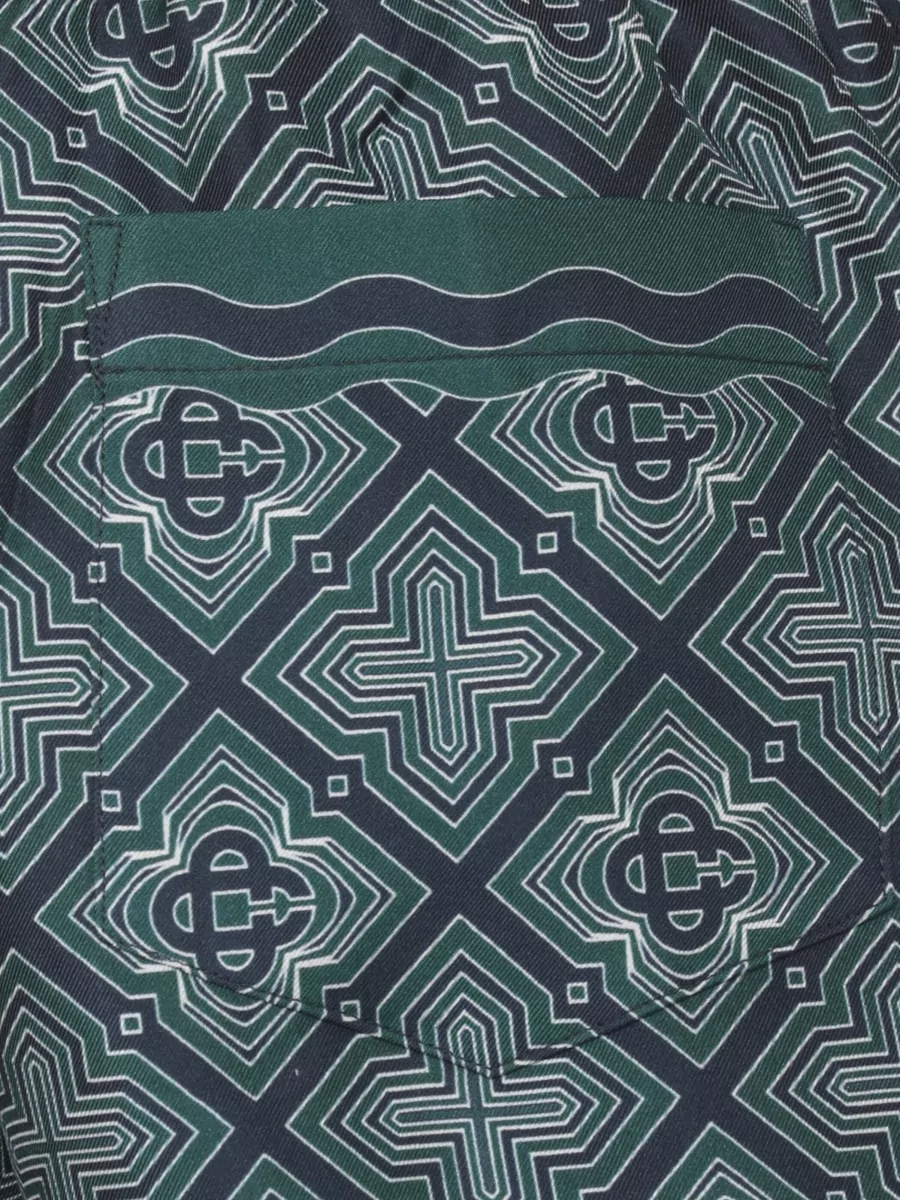 Casablanca Silk Printed Bermuda Shorts