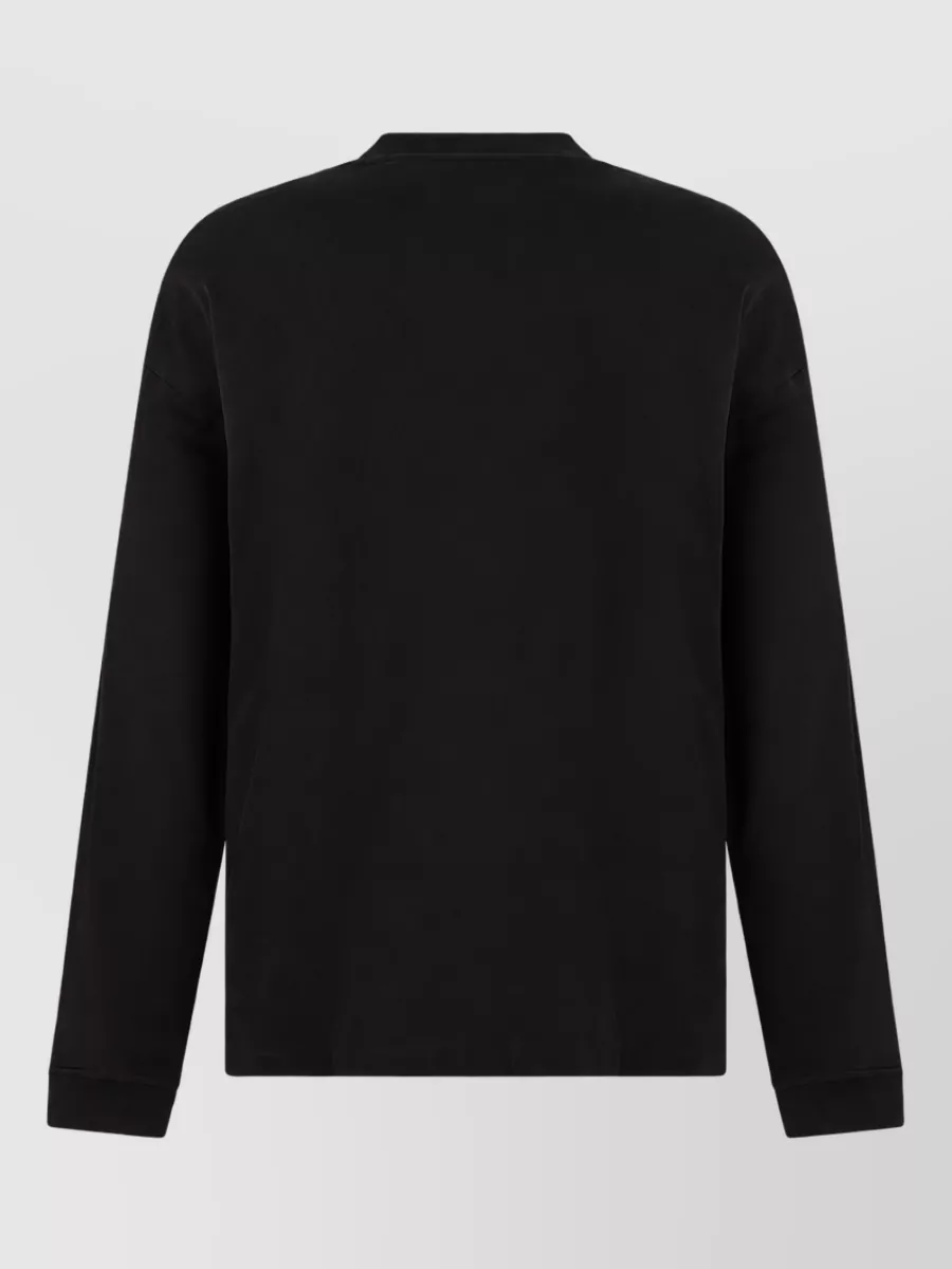 Boss Cotton Long-Sleeve Crew-Neck Sweater