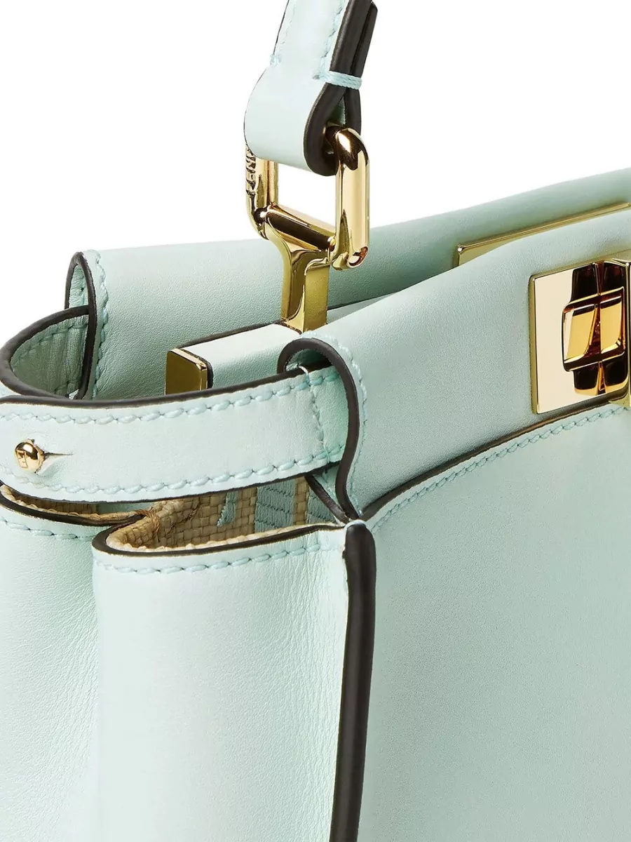 Fendi Peekaboo Mini Leather Shoulder Bag