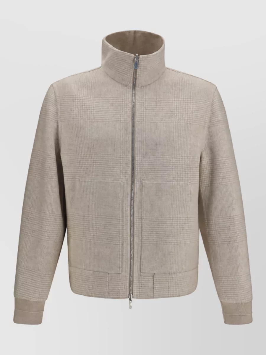 Brunello Cucinelli cashmere high-collar single-breasted coat