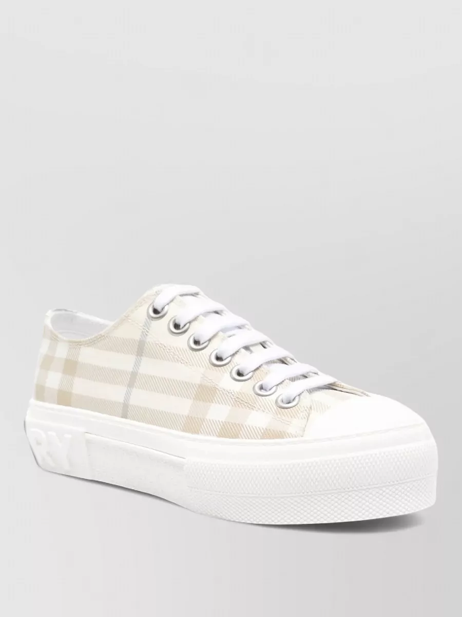 Burberry check lace-up sneakers