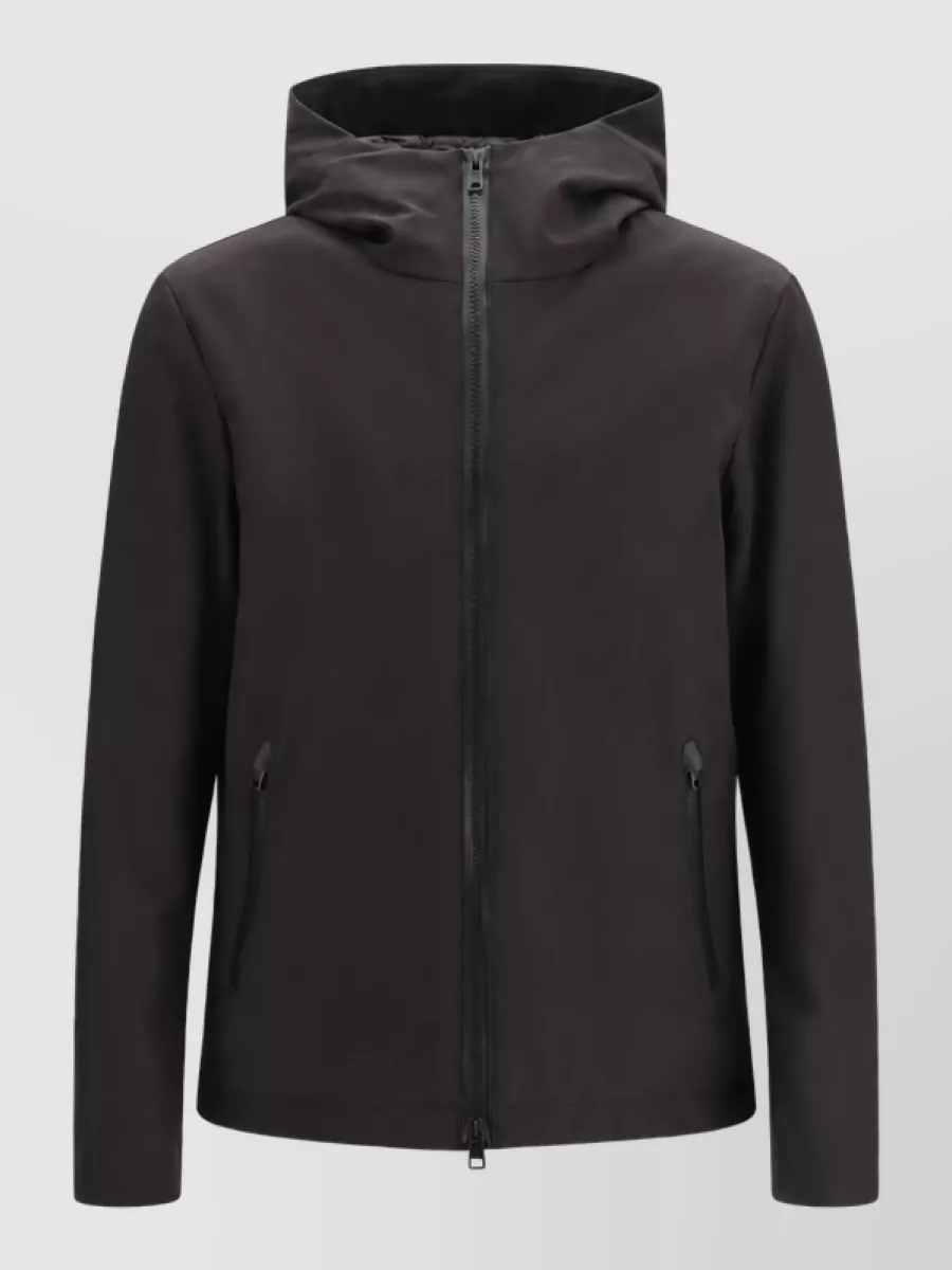 Woolrich softshell hooded puffer jacket
