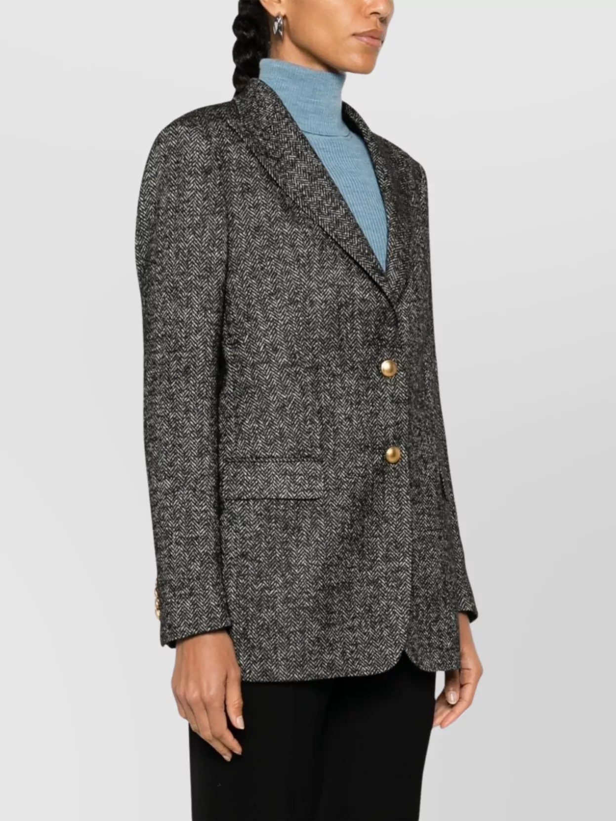 Tagliatore Bertha Blazer Peak Lapels In Black