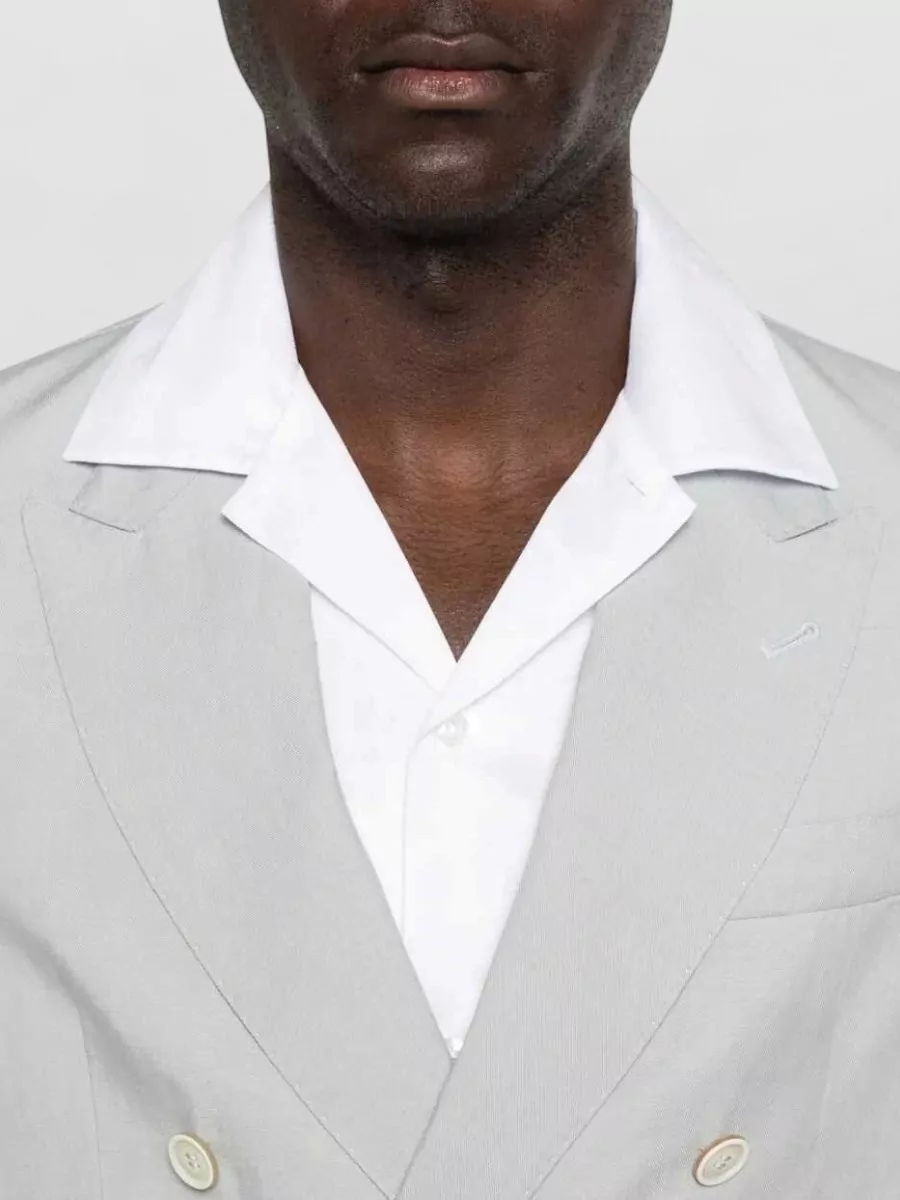 Eleventy Double-Breasted Linen Suit