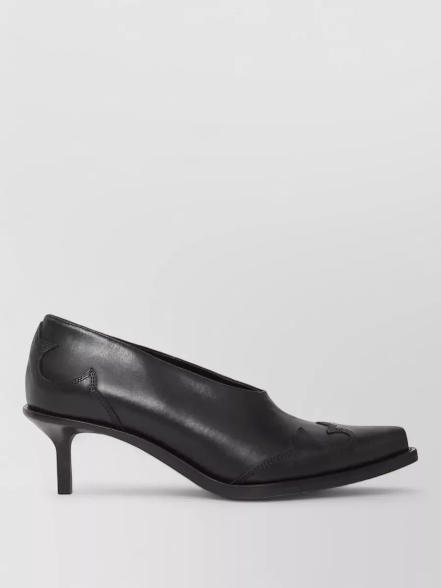 Ann Demeulemeester Calf Leather Western-Stitched Pumps