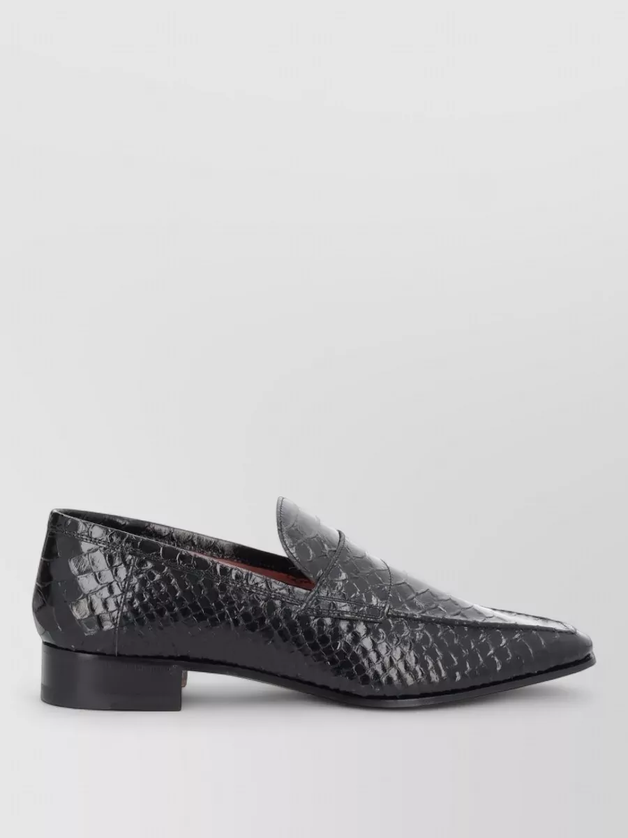 Paris Texas Vincent Leather Sole Square Toe Loafers