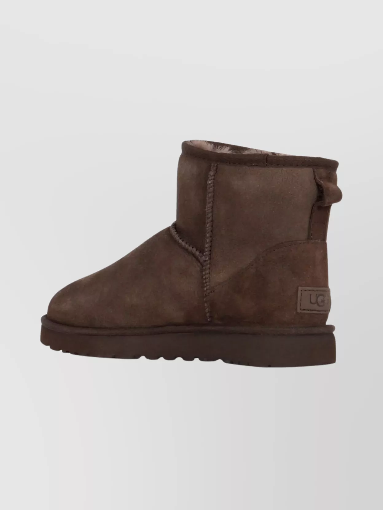Ugg Mini Suede Ankle Boots With Round Toe