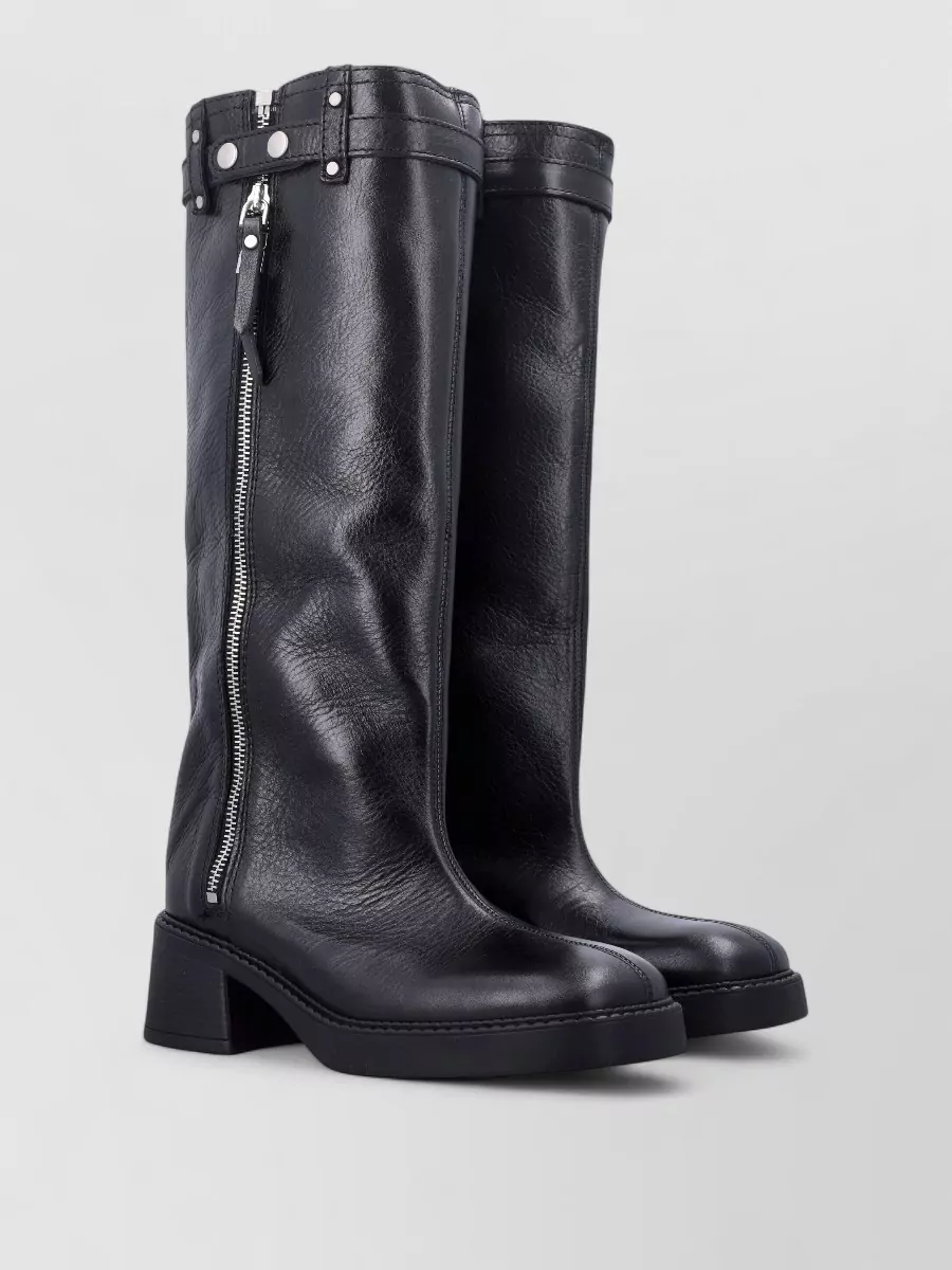 Miista leather zip boots