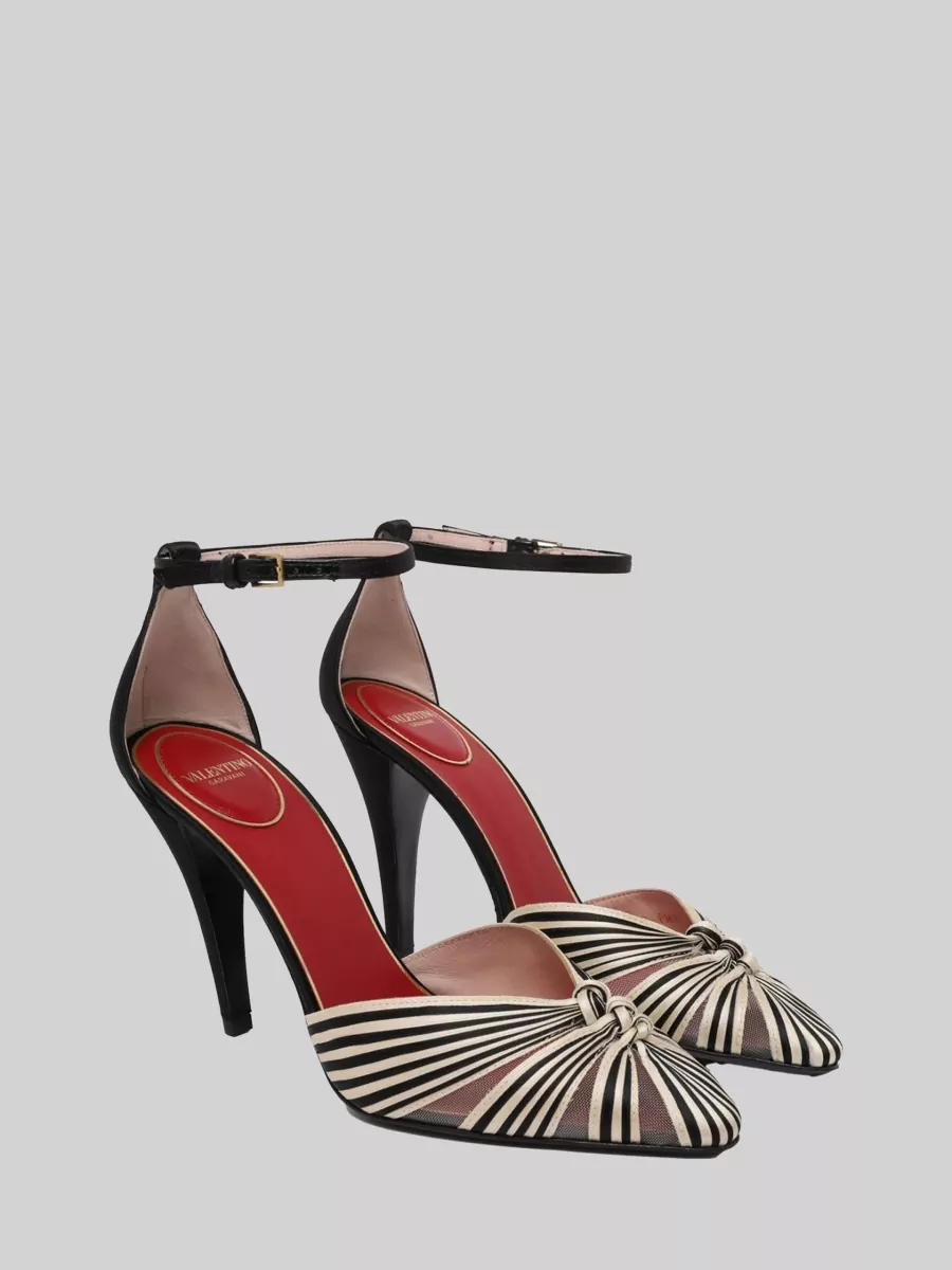 Valentino Garavani Satin Knotted Ankle-Strap Pumps