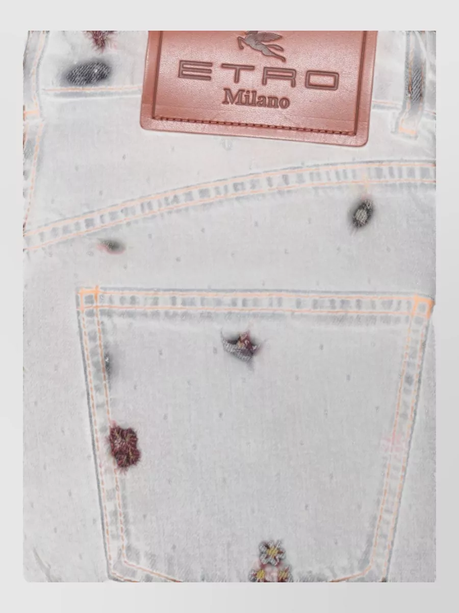 Etro Printed Straight-Leg Jeans