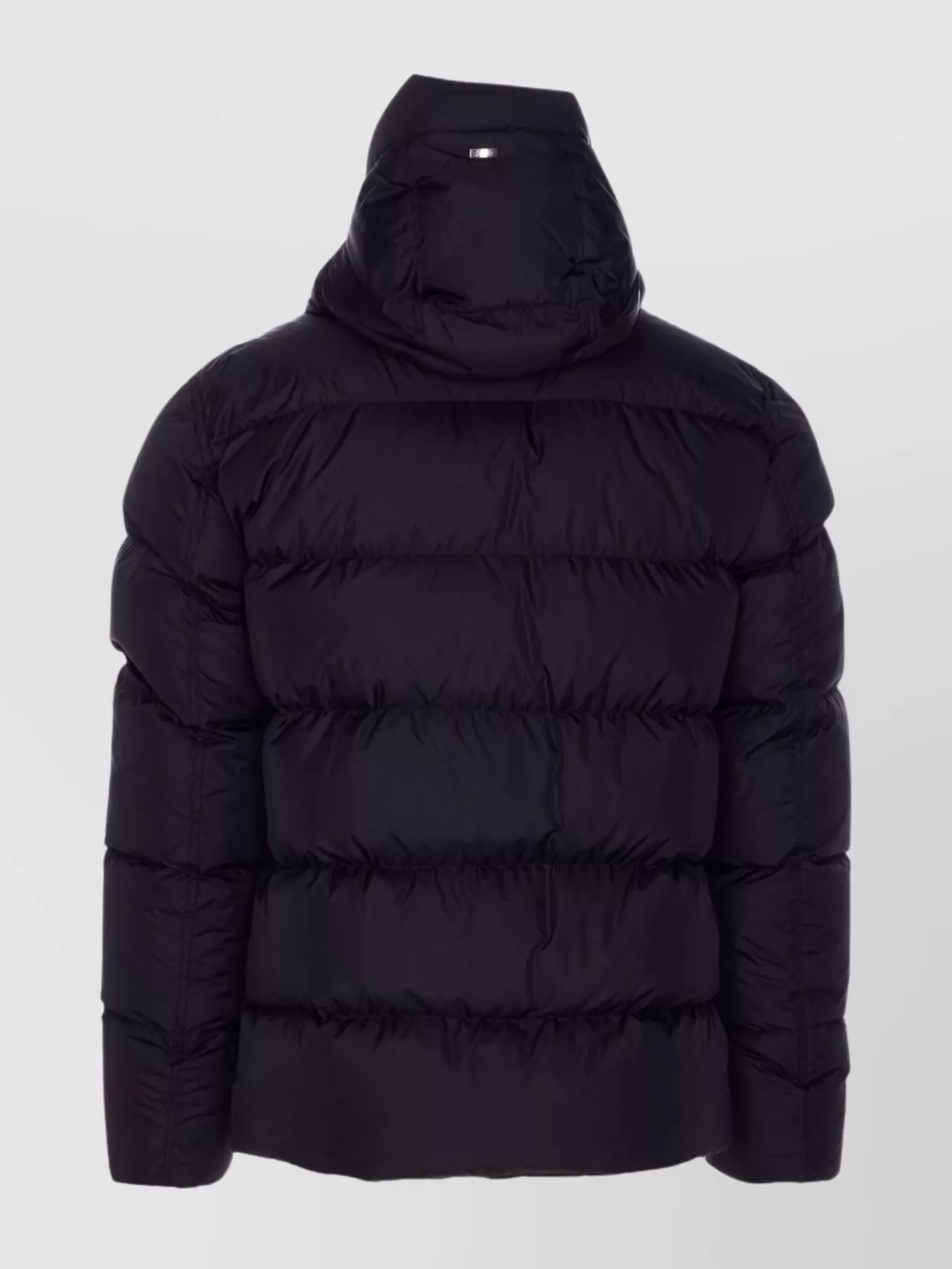 Herno Black Chamonix Nylon Hooded Bomber Jacket In Black