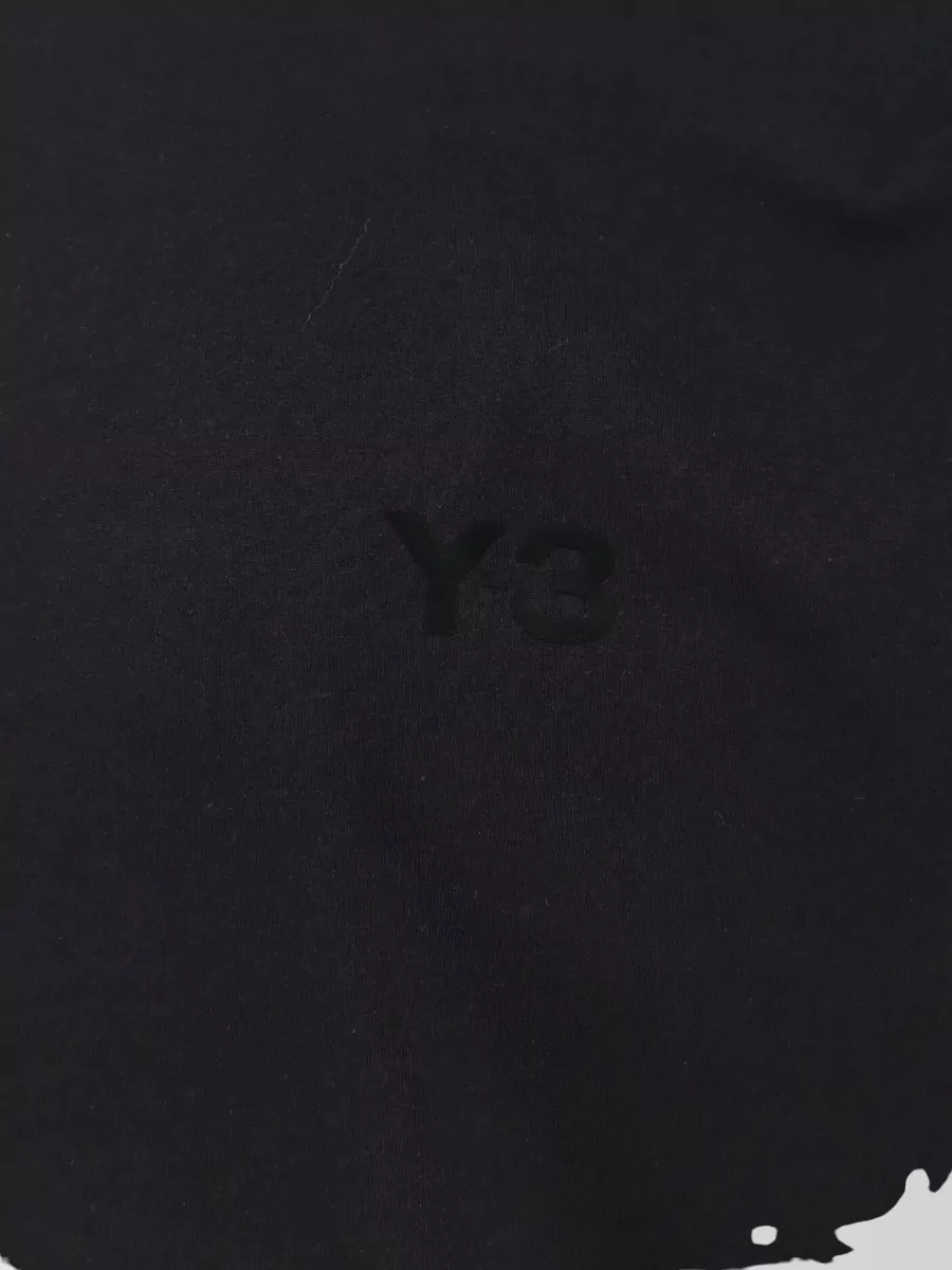 Y-3 Cotton Crew Neck Long Sleeve T Shirt
